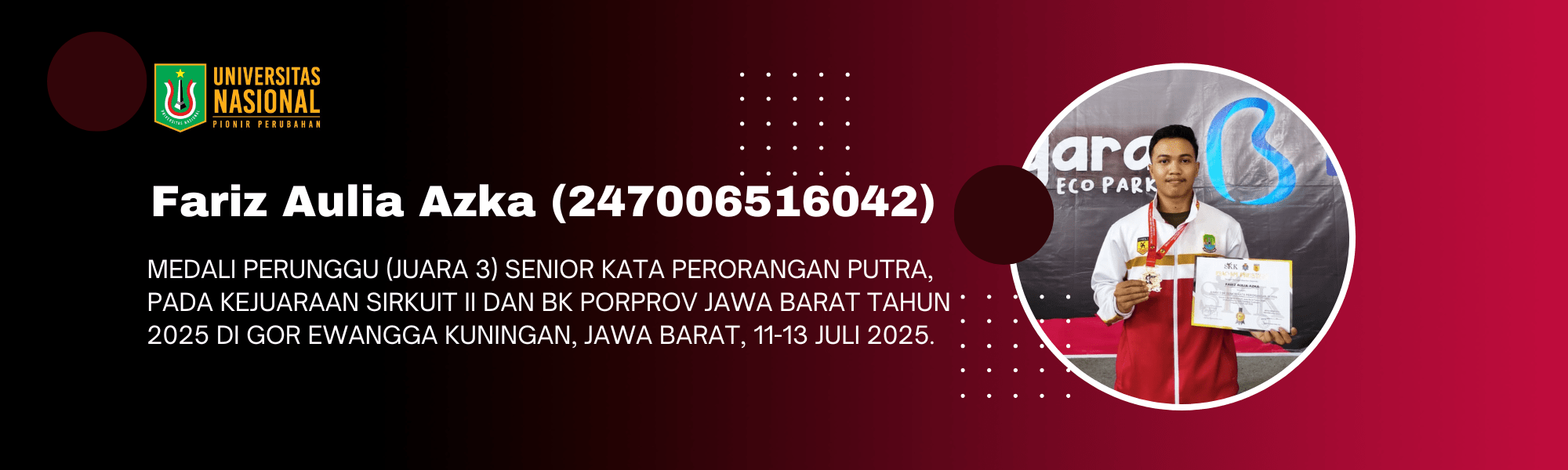 Karateka Muda Berbakat! Fariz Aulia Azka Raih Juara 3 di Sirkuit II BK PORPROV Jawa Barat